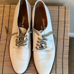 Ferragamo Sport White Nubuck Oxfords 9 AAA (3A) Vintage Made in Italy